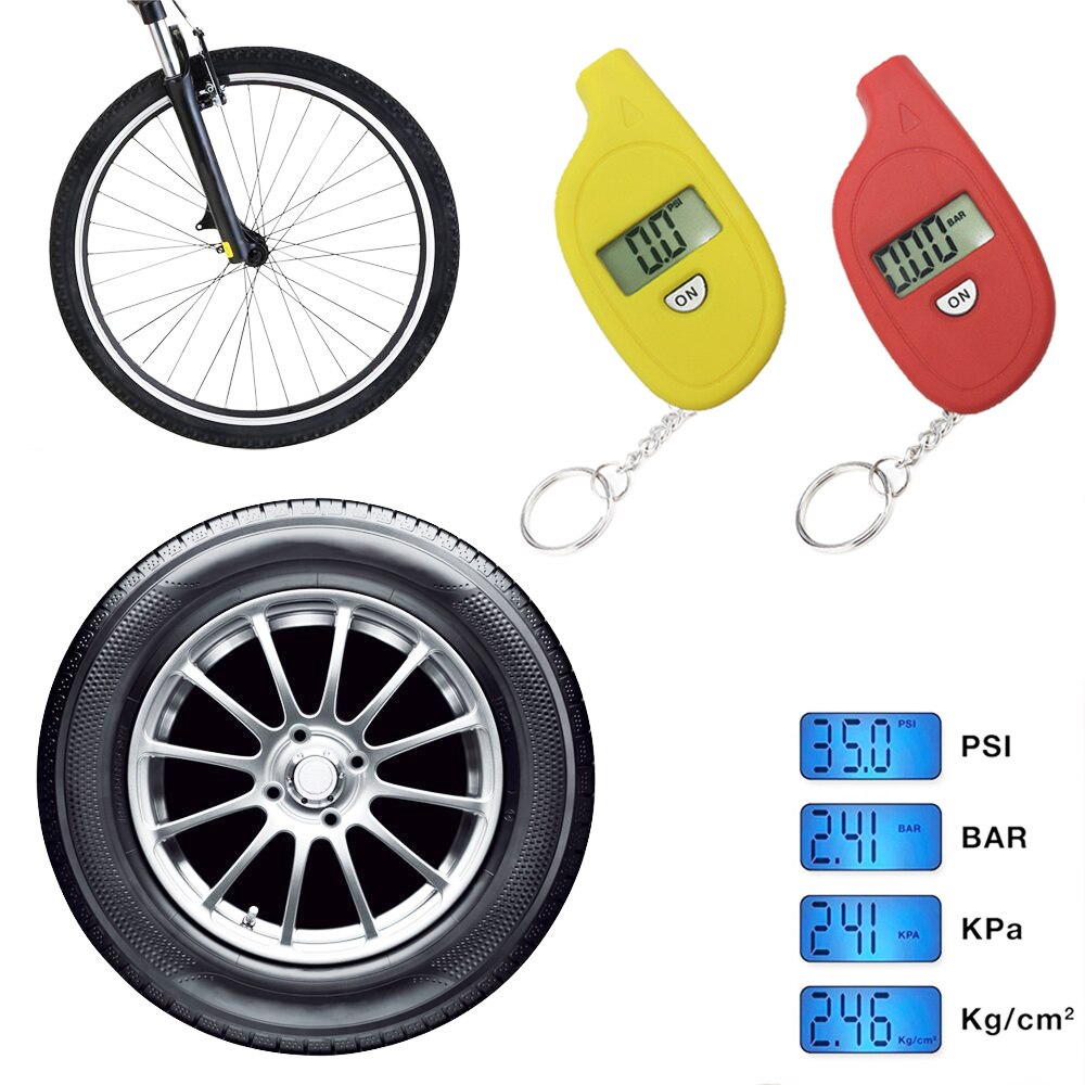 Digital Car Tire Digital Tire Pressure Gauge Meter Manometer Barometers Tester Digital LCD Tyre Air for Auto Car Tools