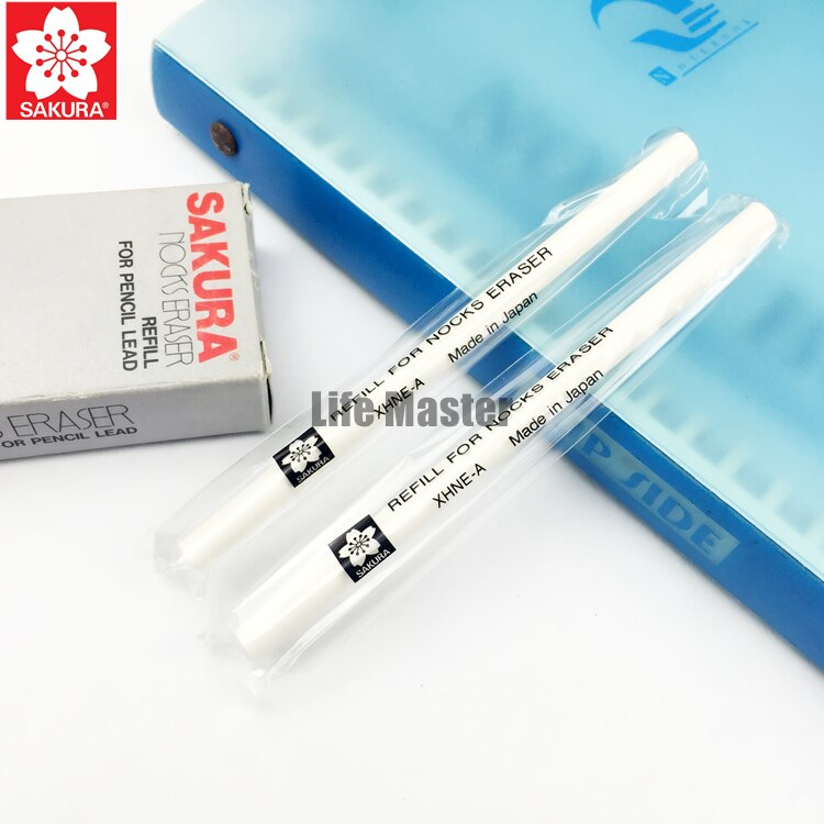 LifeMaster Japan Sakura Nocks Eraser Black/Blue/Red For Pencil Lead Rubber XNEA School &amp; Office Supplies