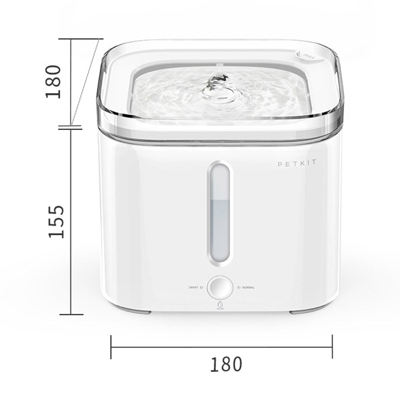 Petkit slimme waterdispenser voor 2s kittens, puppy's, katten, waterfontein, slimme drinkautomaat voor huisdieren