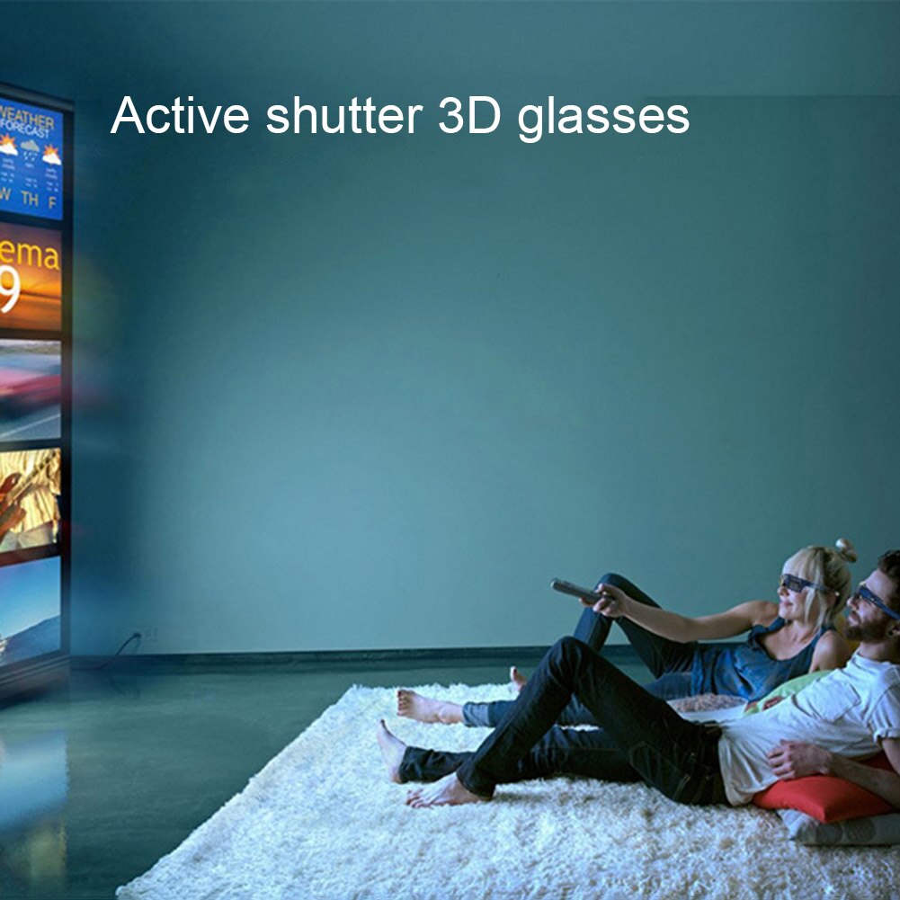 Gafas 3D recargables de obturador activo ligero para proyector DLP LINK QJY99
