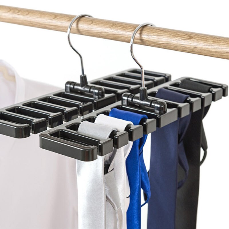 Multifunction Storage Rack Tie Belt Organizer Rotating Ties Hanger Hold Closet Organization Wardrobe Finishing Rack Space Saver