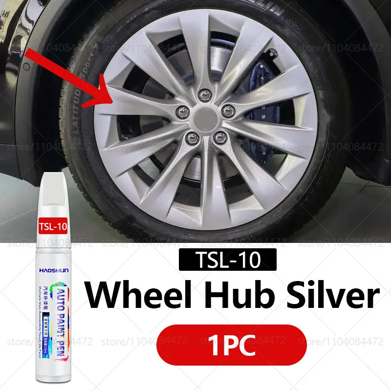 Für Tesla Modell 3Y S X Autorad Kratzer Reparaturstift Mattschwarz Dunkelgewehr Grau Silber Schwarz Mehrere Farben Lackreparaturstift: Schwarz