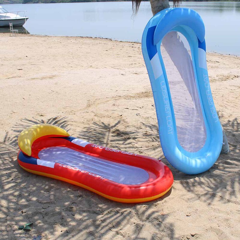 Opvouwbare Ligstoel Pvc Drijvende Bed Met Schaduw Werpen Voor Outdoor Water Zwevende Bed Volwassen Rugleuning Pneumatische Float