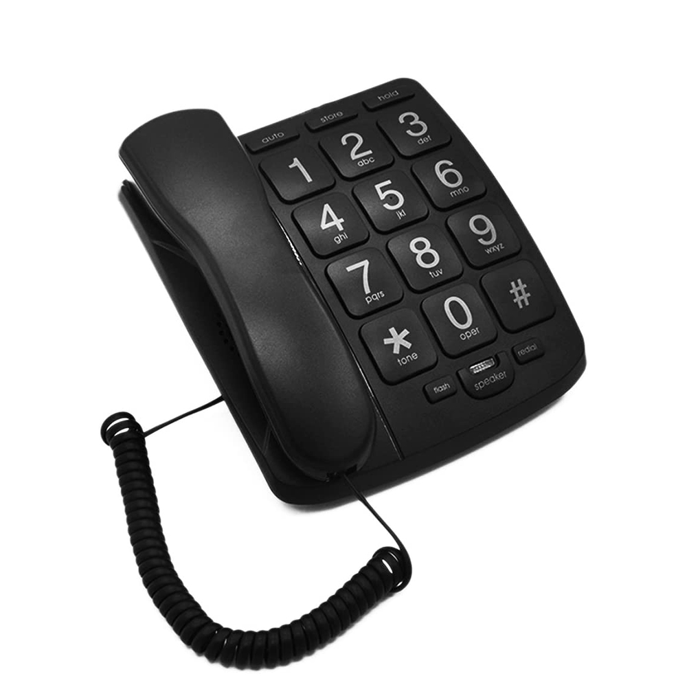 Amplified Grote Knop Vaste Telefoon Senioren Perfect Voor Low Vision En Slechthorenden Aids Met Luid Handsfree Speakerphone