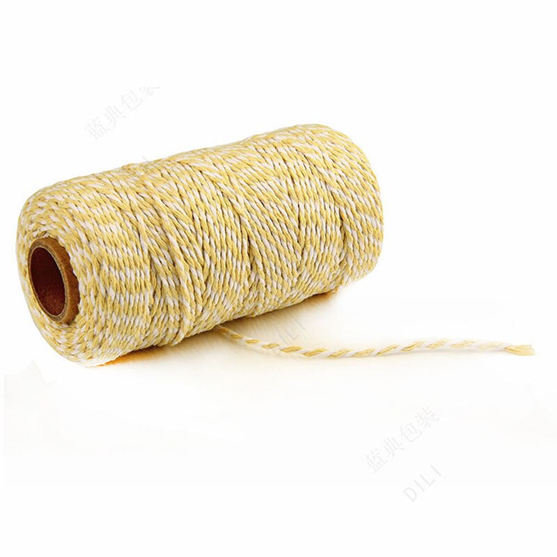 Corde en ficelle multicolore 1 rouleau | De 100 m 2mm, pour boulangers en coton, cordon de ficelle, artisanat campagnard rustique: Style 3