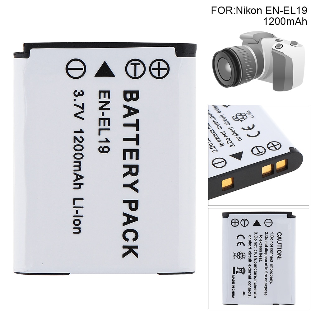 Li-Ion Oplaadbare Digitale Camera Batterij Fit Voor Nikon Coolpix S100 S2500 S2750 S3100 S3200 S3300 S3400 S3500 S4150 S4200