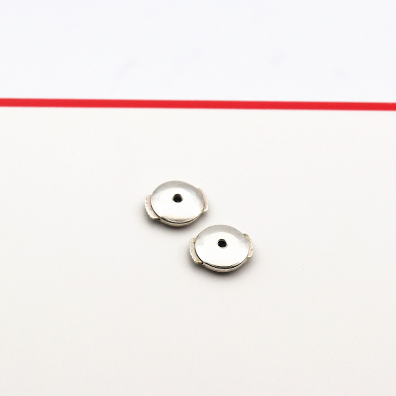 1 paire de dos de boucles d'oreilles en argent Sterling 925 massif, pour goujons de verrouillage, sécurité hypoallergénique, accessoires de fabrication de bijoux à faire soi-même, fournitures: M