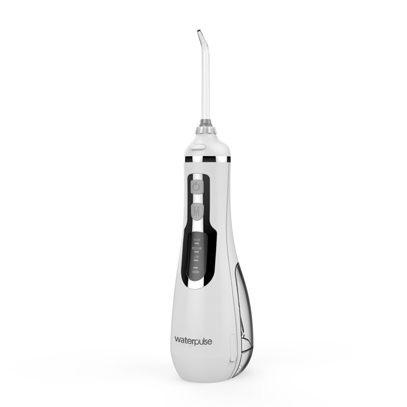 Waterpulse-irrigador Oral portátil V500 para adultos, hilo dental de agua recargable, impermeable IPX7, 200ml: White