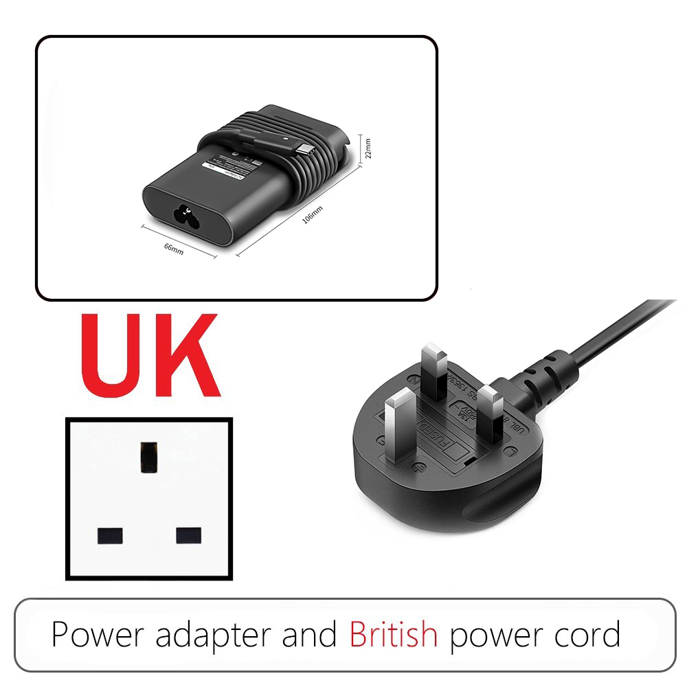65w usb-c tyyppi -c 20v 3.25a verkkolaite kannettavan tietokoneen laturi dell xps 12 xps 13 9350 9250 9360 7370 ha65 nm 170 la65 nm 170: Keltainen