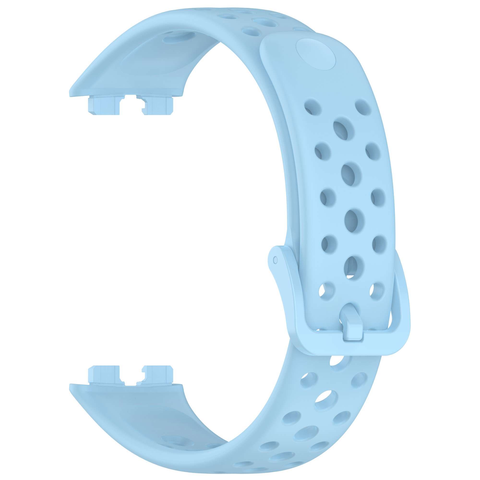 Bracelet de montre de sport respirant en Silicone pour Bracelet de remplacement Huawei Band 9/8: Blue White