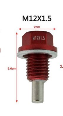 Magnetic Oil Drain Plug Sump Drain Nut M12*1.5 Oil Drain Bolt Screw Oil Sump Drain Plug