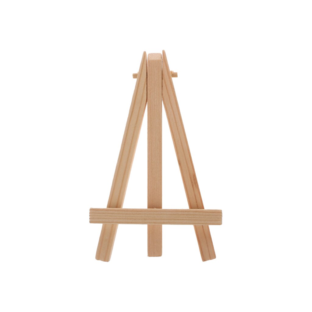 Natural Wood Mini Easel Frame Tripod Display Meeting Wedding Table Number Name Card Stand Display Holder Children Painting Craft: 7x12cm