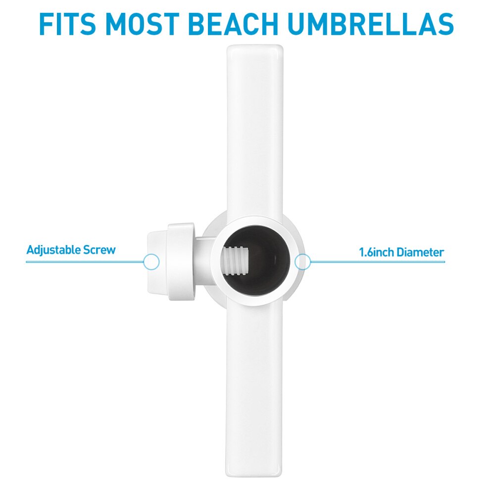 Clispeed-sombrilla de playa con ancla de arena, soporte Universal para barrena de arena de tres vueltas, grabador de arena, espiga
