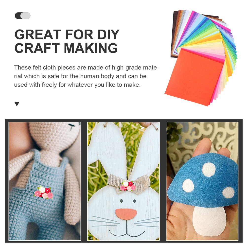 40Pcs Kids DIY Felt Sheets Craft Felt Fabric Sheets Children Craft Making Materials for Kindergarten