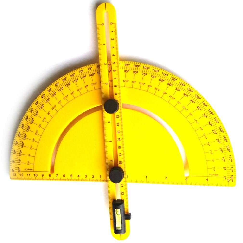 Multi Angle Ruler Finder Plastic 180 Degree Protractor For Builder Carpenter Craftsman And Engineer Large Size