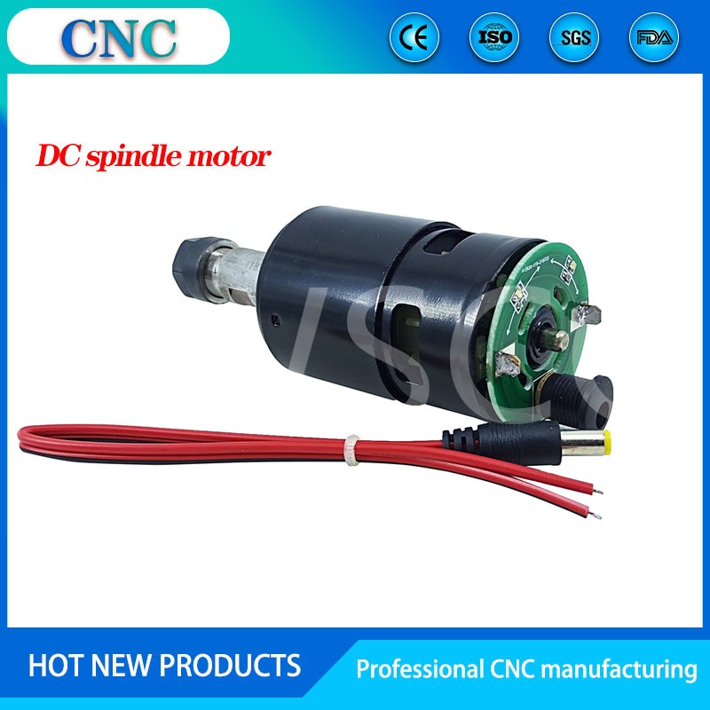 DIY small DC CNC spindle motor, 20000RPM, with ER11 fixture set, 24V DC, high power, noise reduction, DC motor