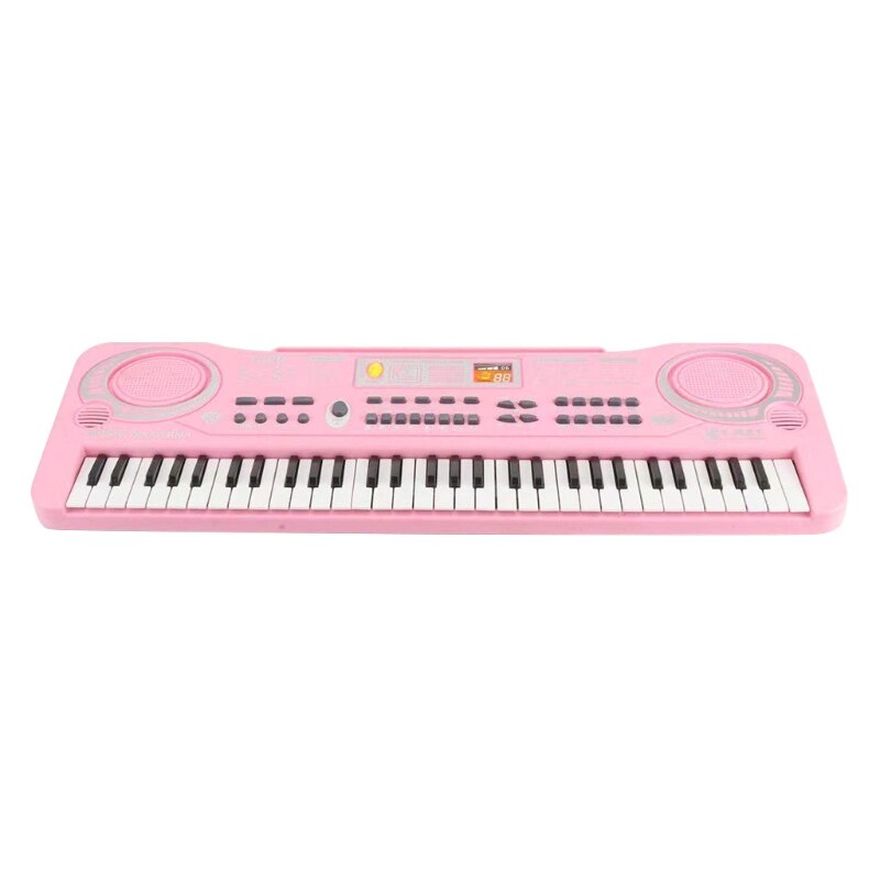 448D 61 Keys Electric Piano Music Electronic Keyboard Beginners Kids Mini Microphone