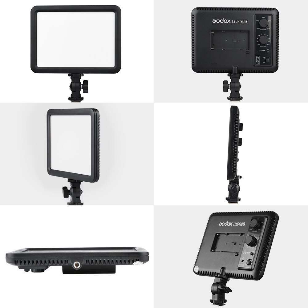 GODOX Ultra delgado luz Led para vídeo LEDP120C lámpara Led Luz de relleno fotografía para Nikon Canon cámara Digital videocámara DV