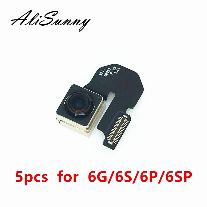 Alisunny-câmera traseira para iphone, 5 peças, cabo flexível, câmera traseira grande, 6, 6s plus, 6g, 4.7 polegadas