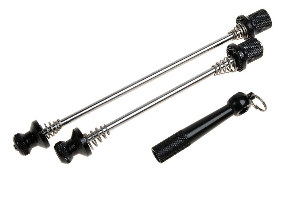 Rockbros fiets fietsnaven antidiefstal snelspanners fietsen mtb wielen vergrendeling beveiliging voor mtb racefiets onderdelen bmx: Zwart