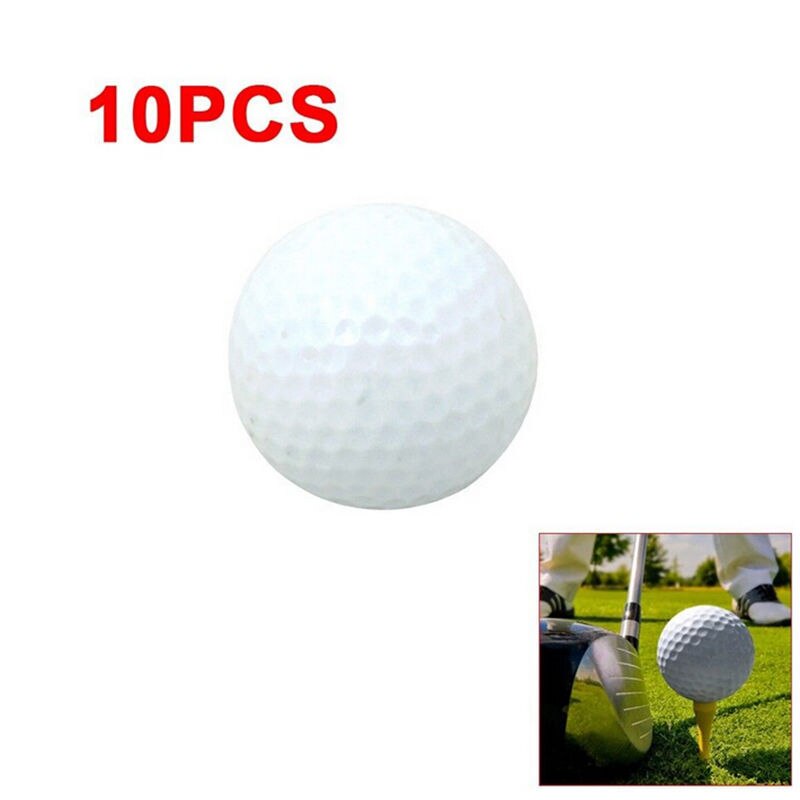 10 Uds pelotas de Golf deportes al aire libre blanco PU espuma pelota de Golf práctica Interior Exterior entrenamiento de la gota