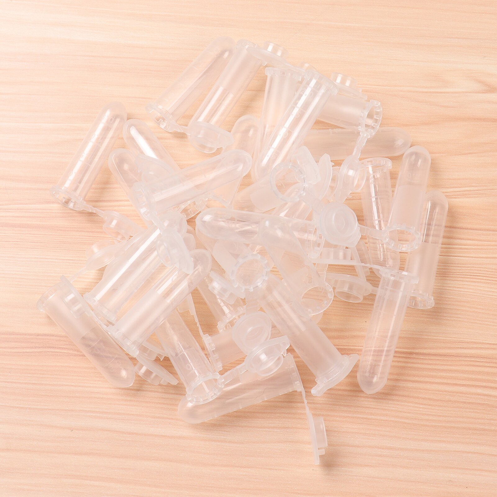 30 kleine testflesjes kweekbak van helder plastic microcentrifugebuis met schaalverdeling, lekvrije monsterpot, vloeistofextractiecontainer