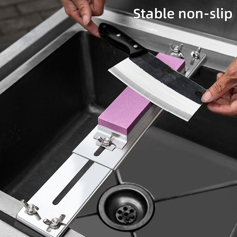Whetstone knife sharpener waterstone plate sharpening stone base with angle guide adjustable whetstones sink bridge holder