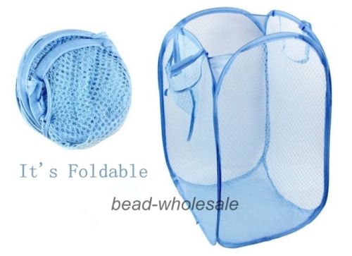 Panier à linge en maille Pop-Up | Panier à linge pliable, panier de lavage, panier de rangement de jouets en tissu,