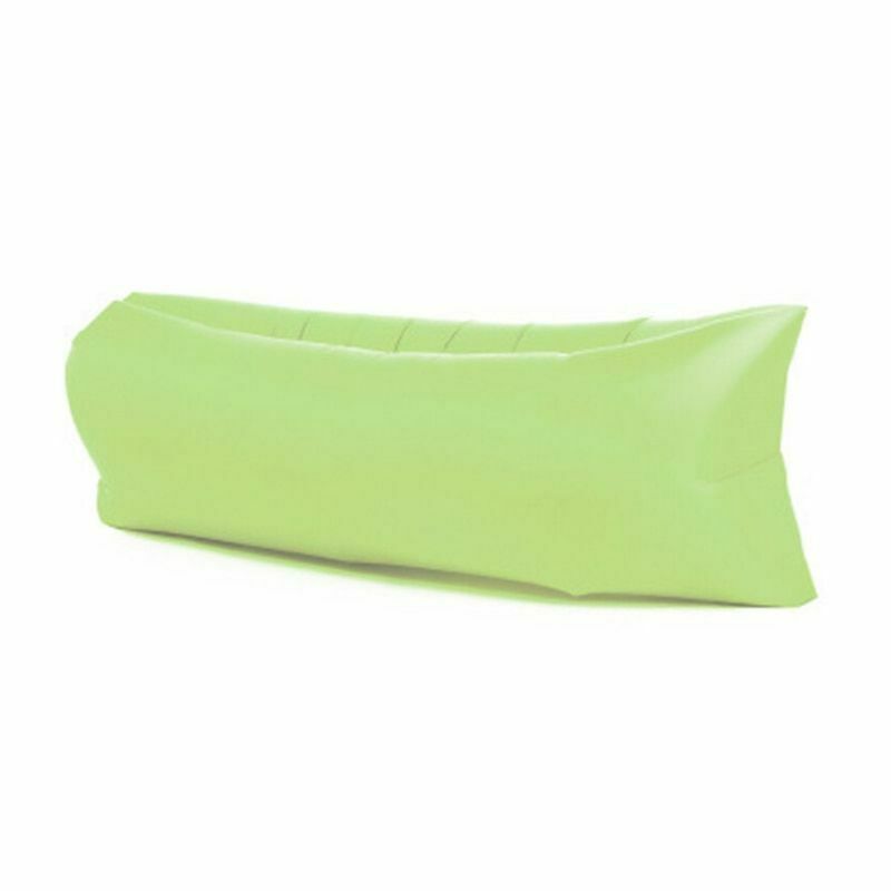 Camping Inflatable Sofa Lounger Air Sofa Lazy Bag Portable Air Bed Down Sleeping Bag Outdoor Ultralight Beach Travel Bag: Green
