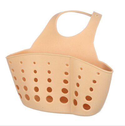 Cesta de almacenamiento colgante para fregadero, bolsa escurridora, estante para grifo, esponja, soporte para cepillo para jabón, utensilios para el baño ajustables, 1 ud.: khaki