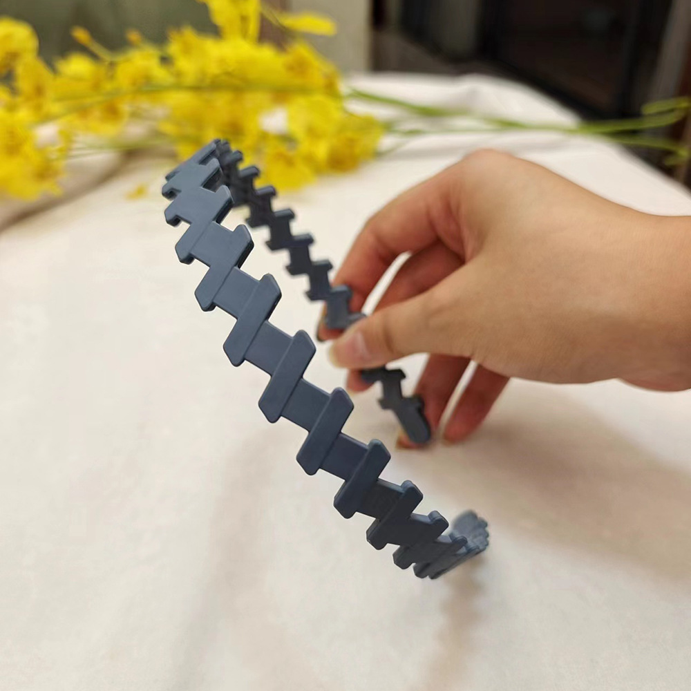 Nouvelle peinture en caoutchouc trou rond en plastique cheveux accessoires visage lavage fille dames Simple givré bandeau: Autre