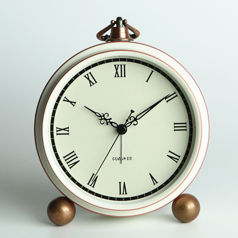 Nordic Vintage Metal Table Clock Living Room Ameri... – Grandado