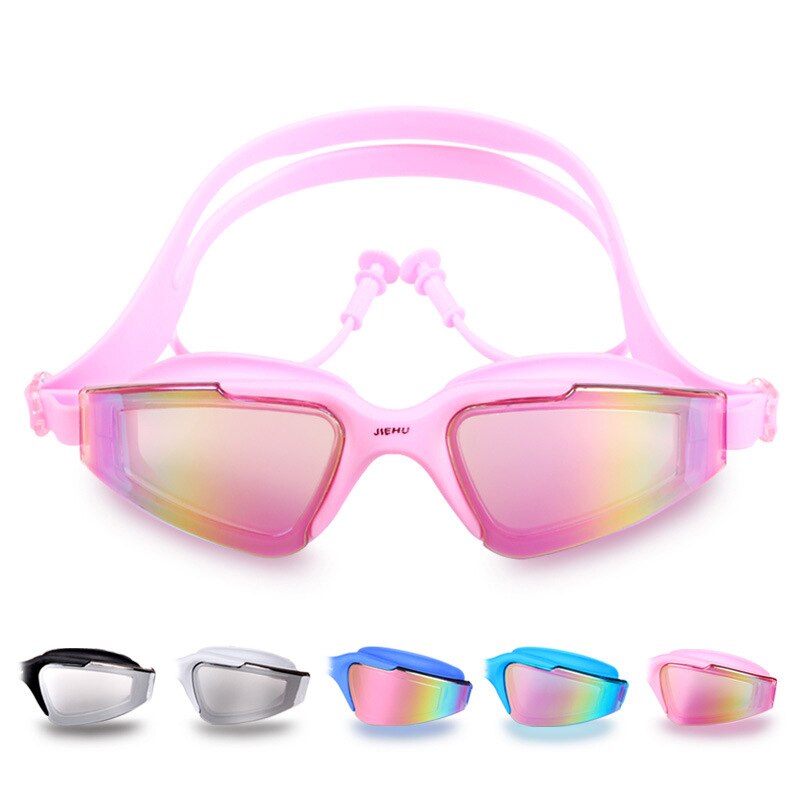 Myopia Prescription Swimming Goggles Kids girls Glasses Waterproof Anti-fog Swim Glasses Set Acetate