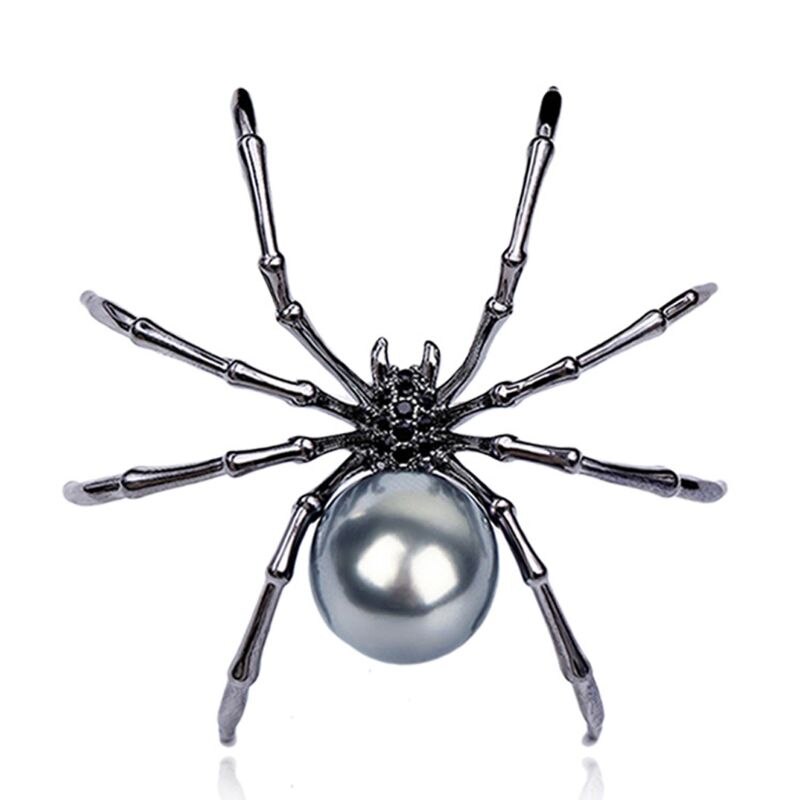 Victoriaanse Parelmoer Body En Micro Pave Spider Broches Pins Vrouwen Sieraden