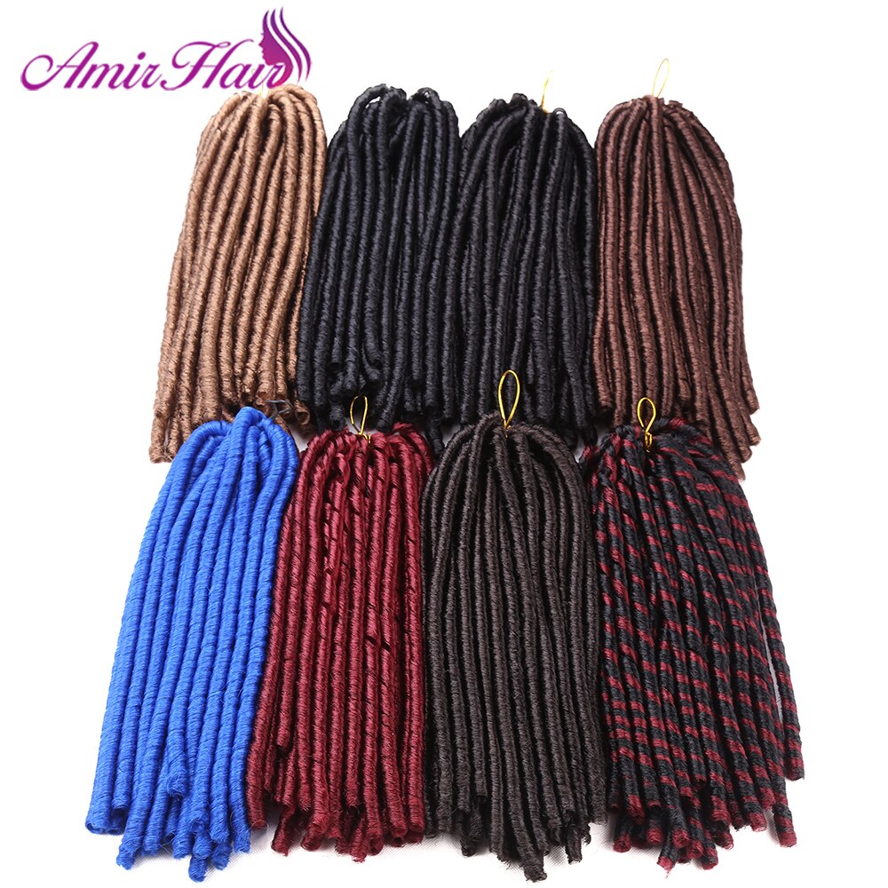 Hæklede fletninger syntetiske fletninger afro hår frisurer bløde faux locs brun sort jamaicanske hoppe syntetiske extensions