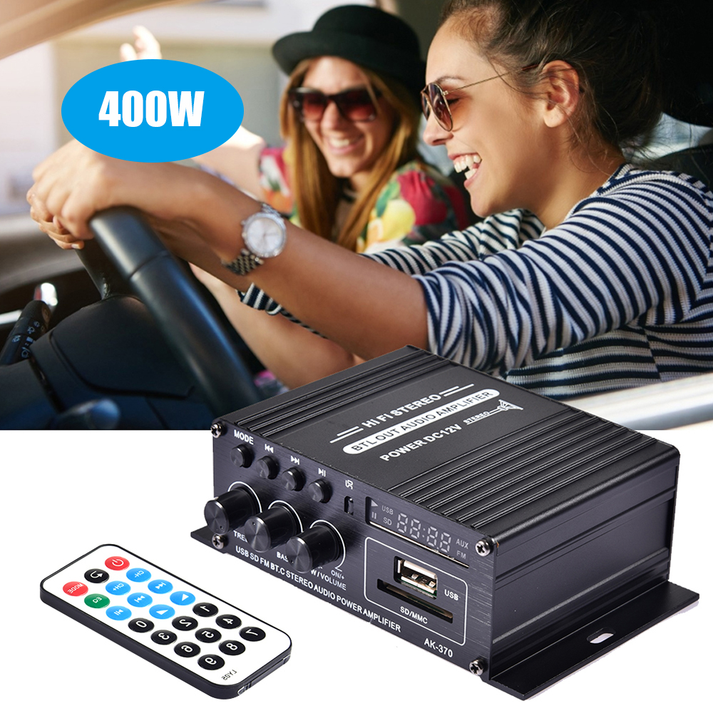 12v 400w bilforstærker hi-fi bilstereo musikmodtager bluetooth auto  mp3 afspiller fm effektforstærker til bil suv lastbil