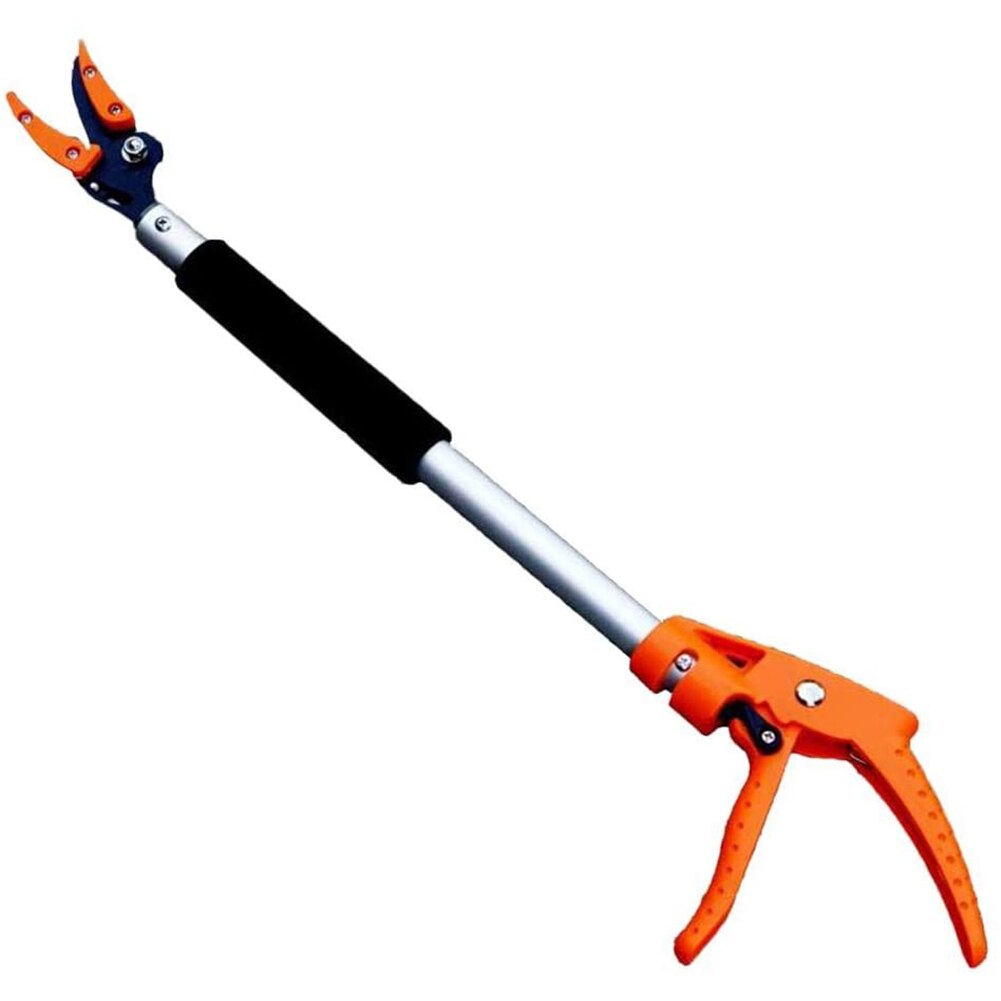 Fruit Picker Shear Long Pruning Gripper High Branch Cutter Garden Tools Basket Pole Stick for Gardening Tree