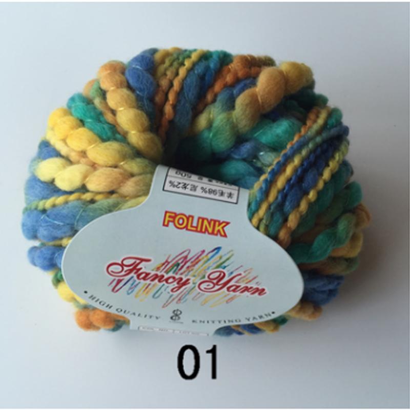 Coarse Cashmere Yarn Colour Thick Wool Hand Knitting Fine Scarf Sweater Yarns 50g Wool thread Segment dyed wool AQ302