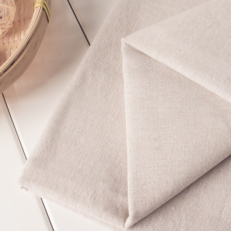 Bred 59 " bomuldslinned hvid calico ensfarvet baggrund stof dug hængende groft linned sofa gardin materiale: Hvid
