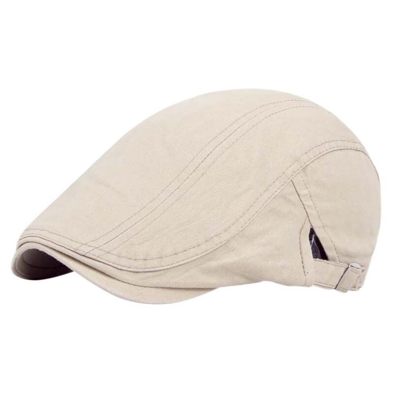 Outdoor Men Vintage Baker Peaked Hat Linen Cotton Retro Outdoors Tennis Beret Flat Cap