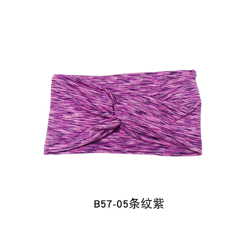 Cross Headband Solid Color Hairbands Women Girls Yoga Exercise Twisted Elastic Bandanas Hair Accessories Bandages: Blue
