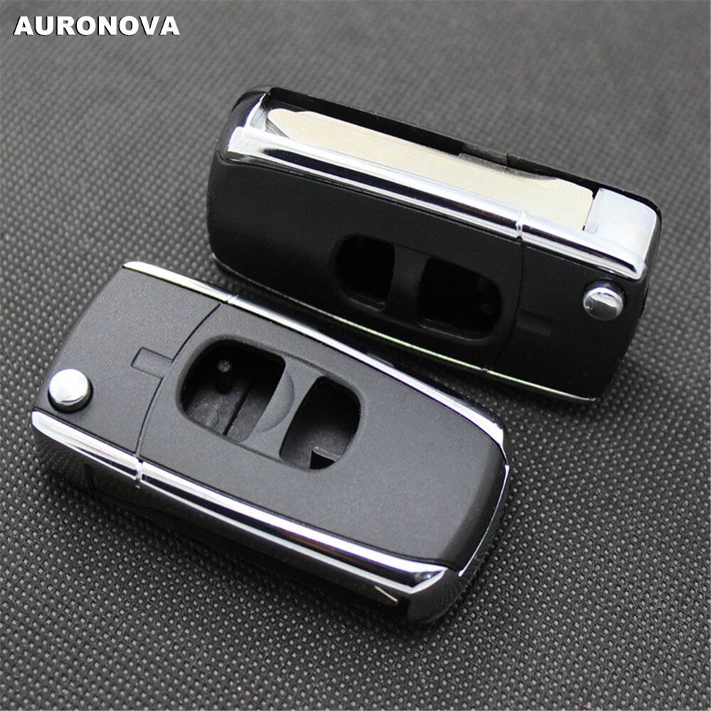 AURONOVA Upgrade Folding Key Shell for Mazda 323 Family 2 3 6 Series 2 Buttons Modified Remote Car Key Fob Case DIY