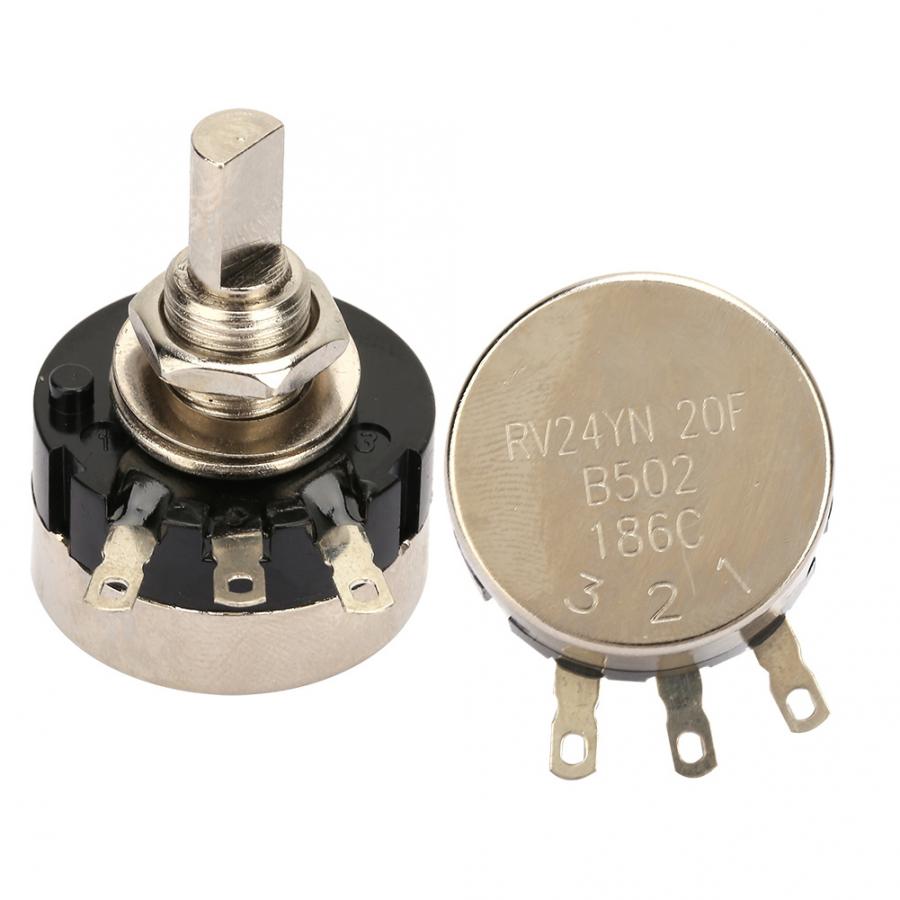 Precision Multiturn Potentiometer Adjustable Resistor High Accuracy Single Circle Carbon Film Potentiometer 5K Resistance B502