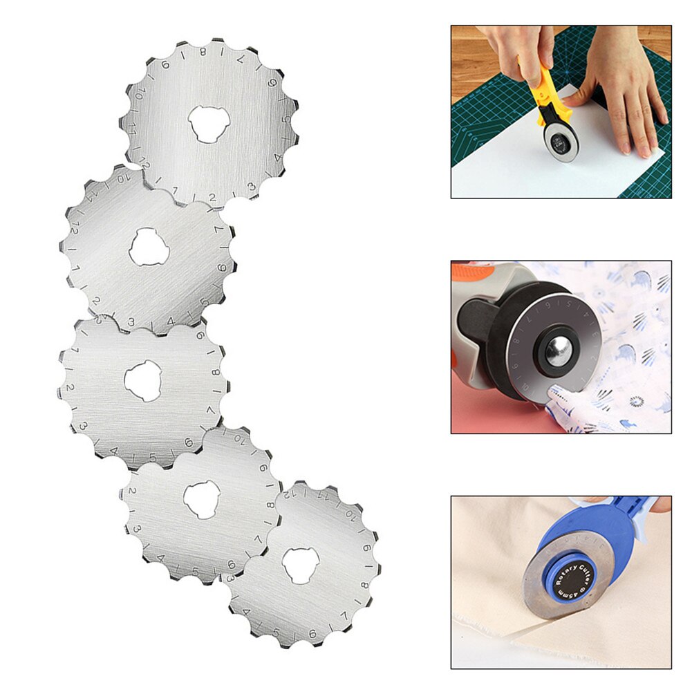 5/10/15 PCS 45 mm Rotary Blades Paper Cutter Knitting Circular Cutting Patchwork Leather Crafts Rotary Cutter Replacement