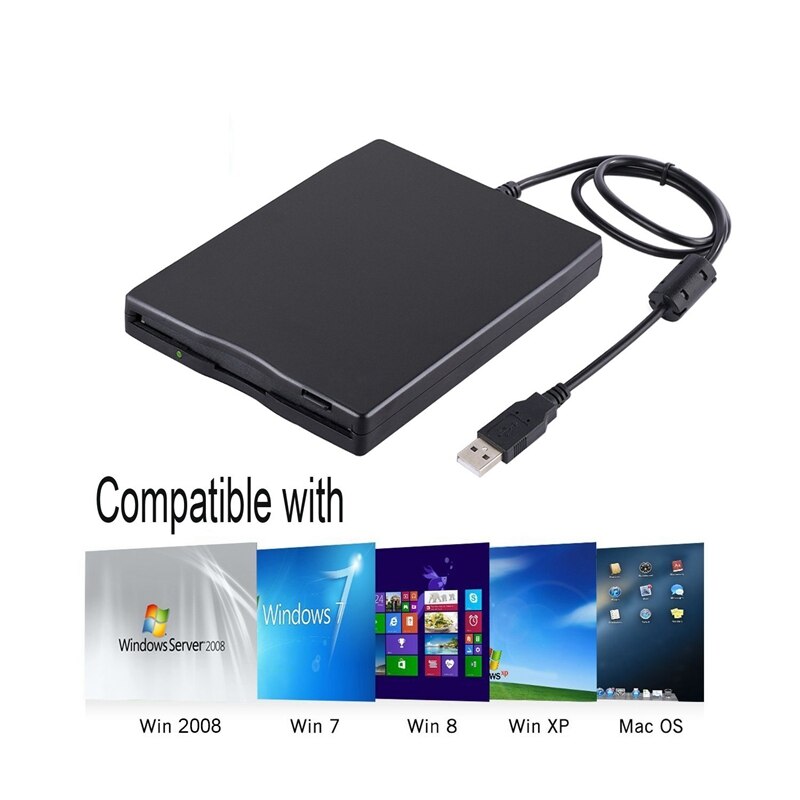 Usb Floppy Drive, 3.5 Inch Usb Externe Diskettestation 1.44 Mb Fdd Draagbare Usb Drive Plug En Play Voor Laptops Desktops