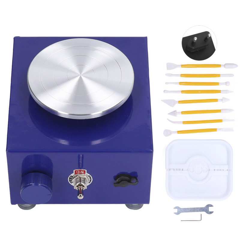 Electric Pottery Wheel Machine Mini Pottery Wheel Highly Durable Pottery Machine for Home School Ceramic Work DIY: European regulations
