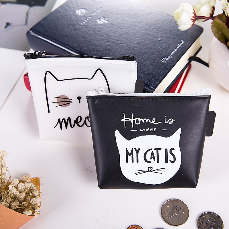 Dier Kat Portemonnees Houder Vrouwen Mini Silicagel Veranderen Portefeuilles Meisje Kids Money Bag Coin Bag Kinderen Rits Kleine pouch