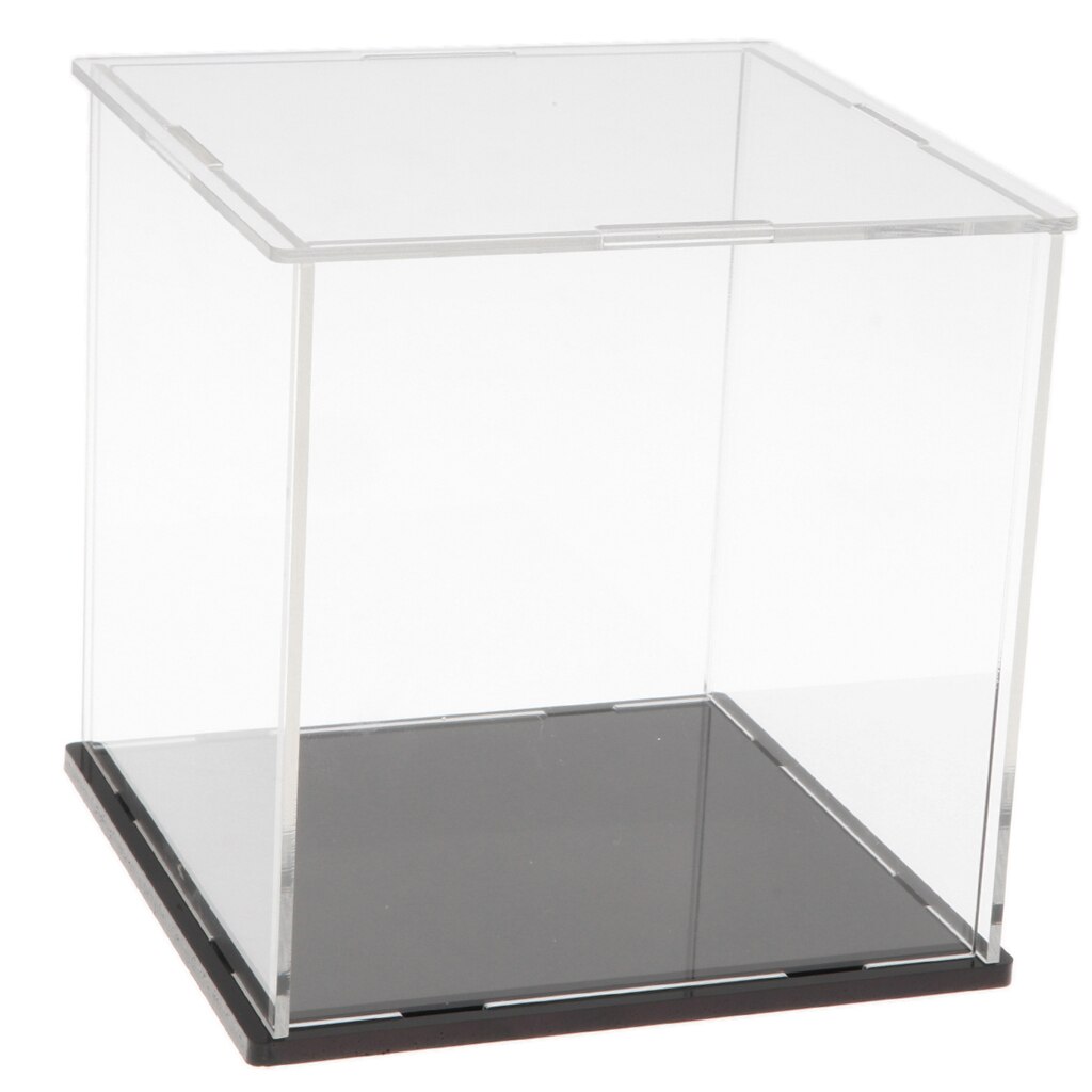 14X14X14Cm Clear Vitrine Box Show Case Met Base Voor Anime Model Speelgoed