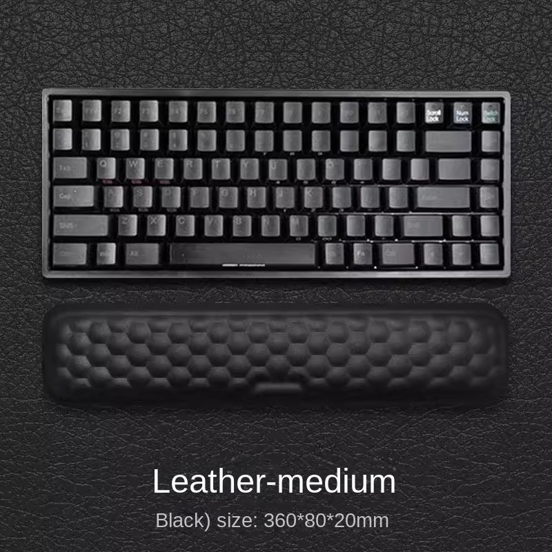 Tastatur-Pad-Set, Memory-Schaum, für Büro, Computer, Laptop, einfaches Tippen, Schmerzlinderung, Tastatur, Handgelenkauflage, L: Olive Grün