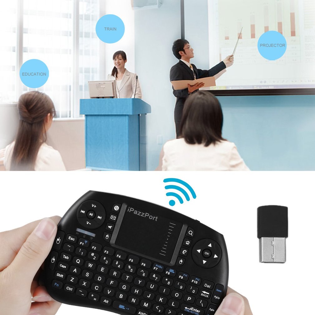 Mini teclado ligero de 2,4 GHz, Control remoto con Touchpad de ratón inteligente para Android, Smart TV KP-810-21S